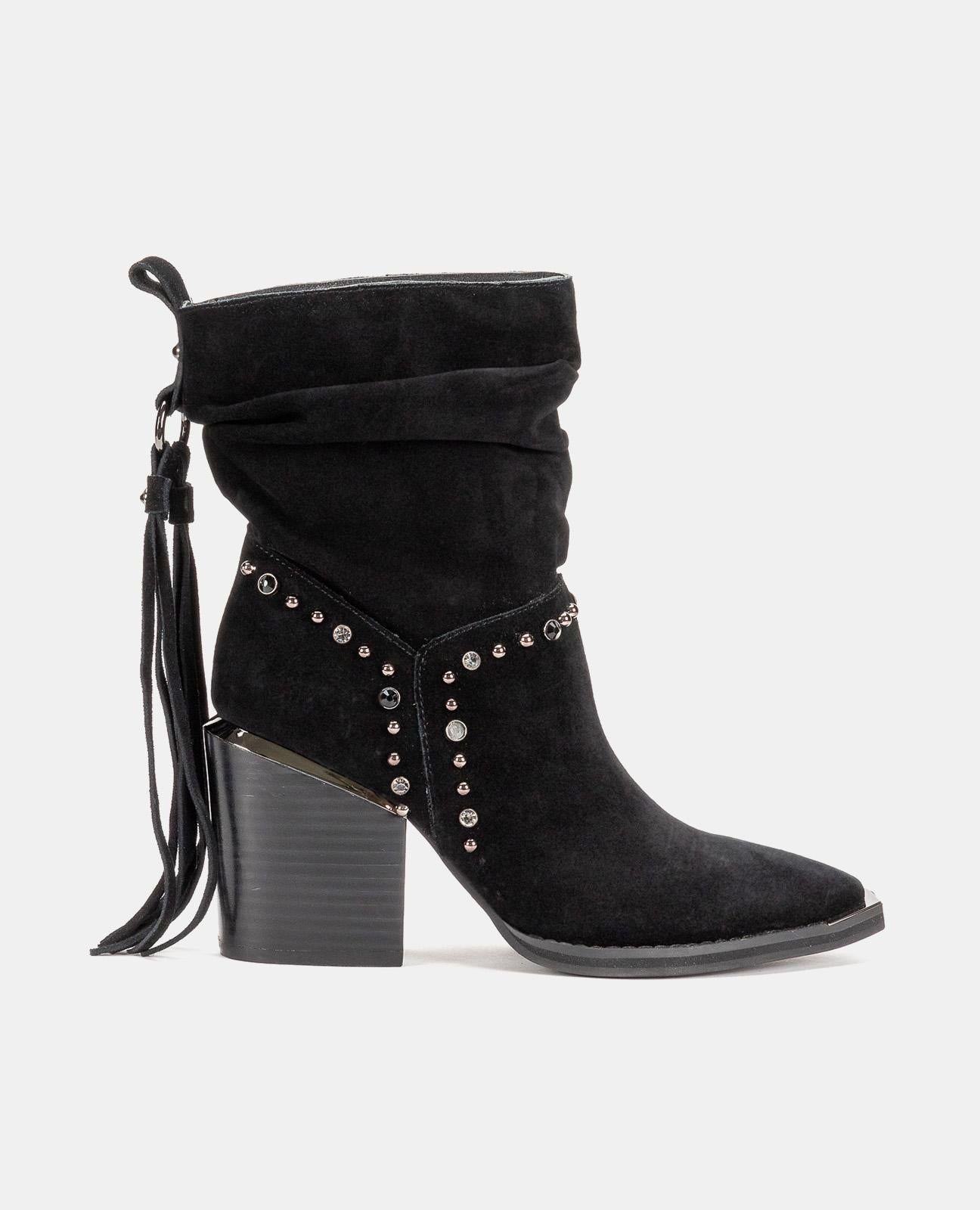 BOTTE DE CHEVILLE AVEC TIGE FROISSÉE