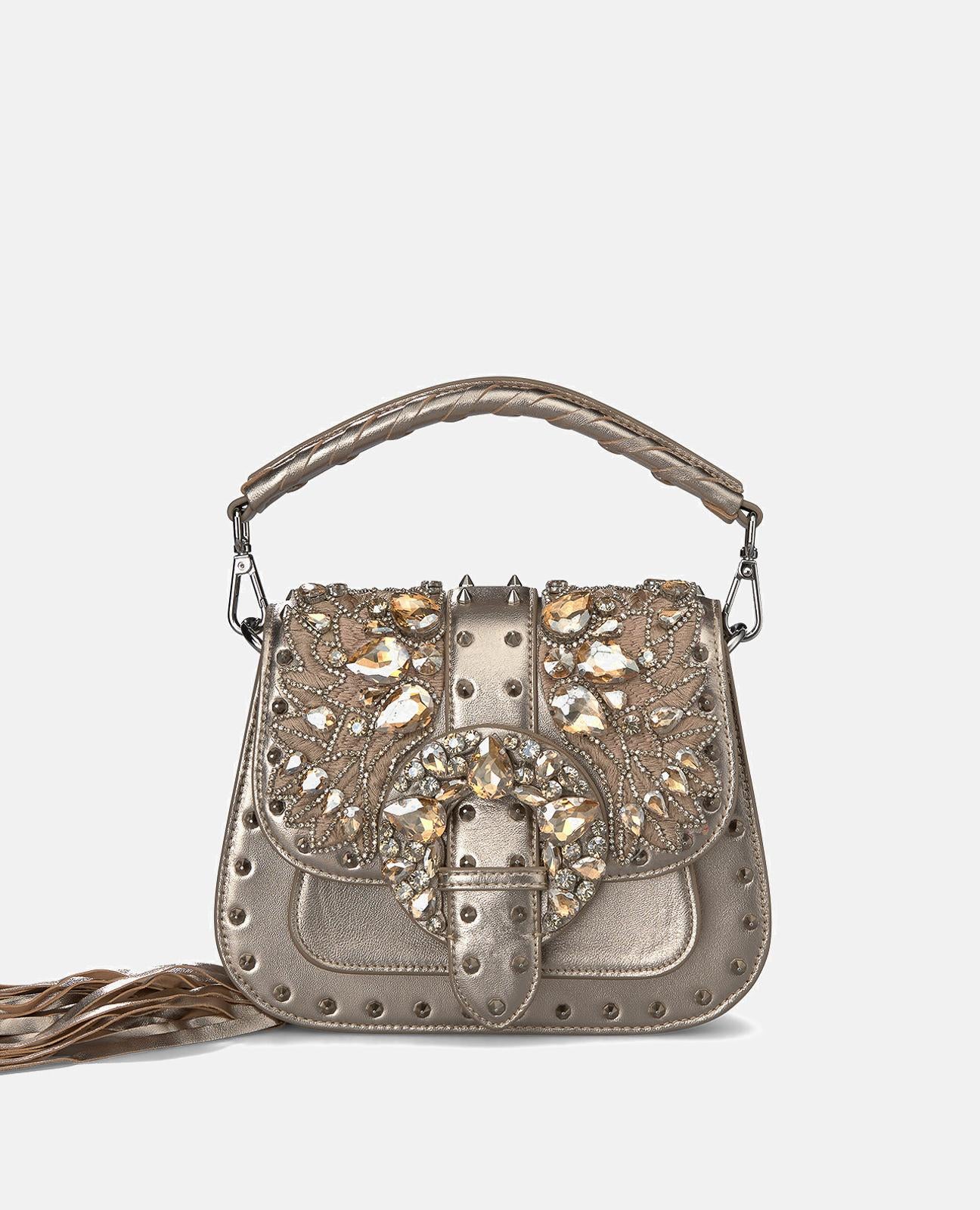 SACO DE MÃO COM MISSANGAS