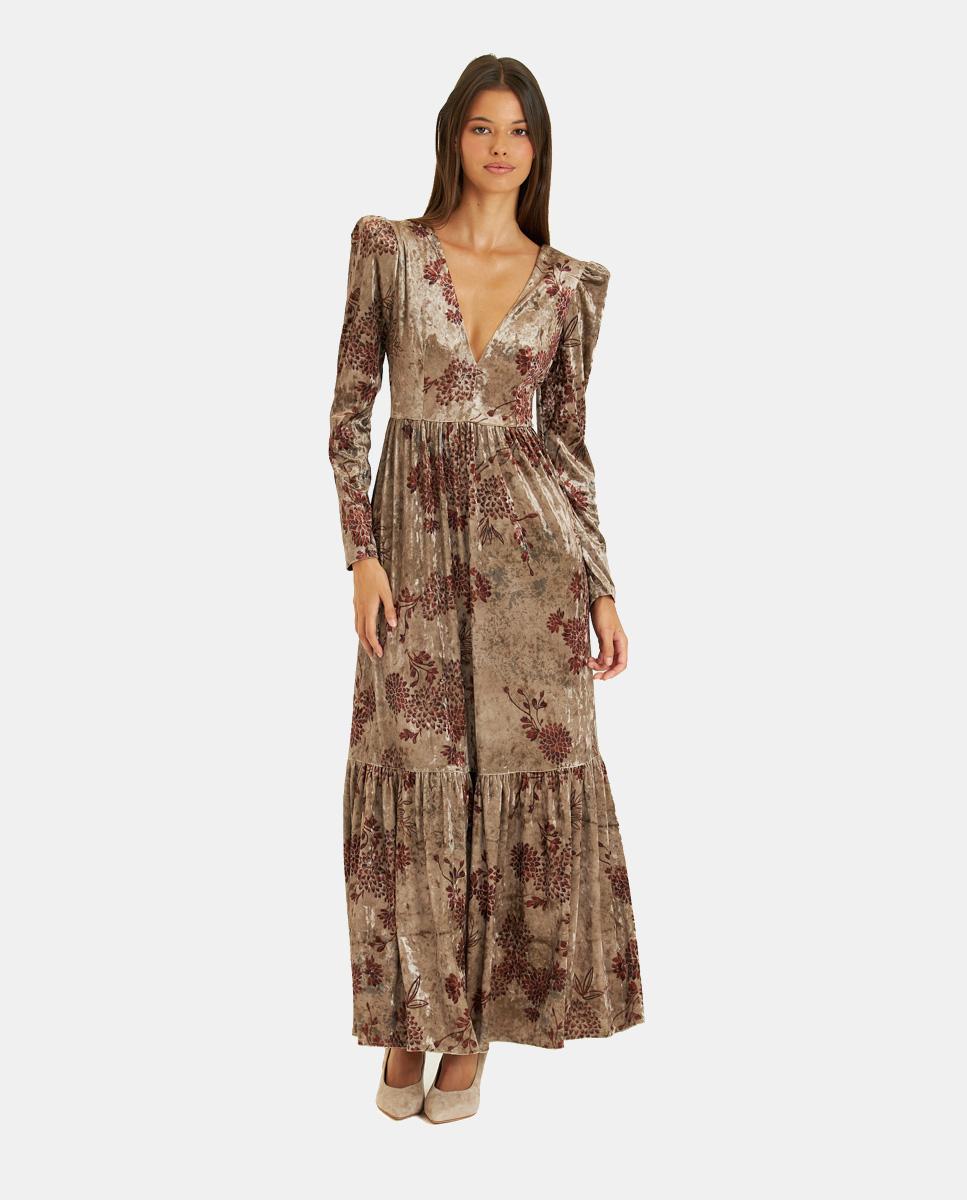 ROBE EN VELOURS IMPRIMÉ