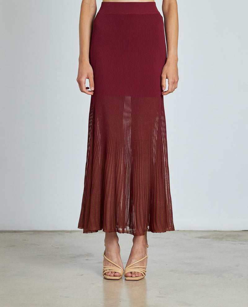 FALDA SEMITRANSPARENTE METALIZADA