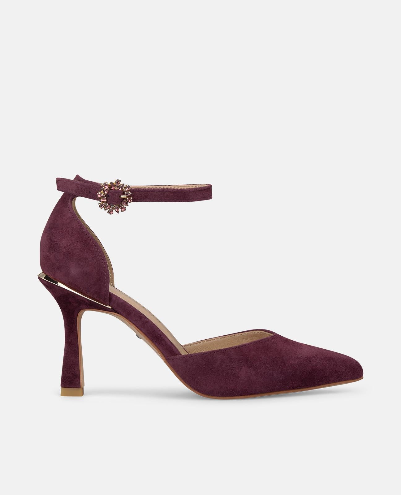 ZAPATO TACÓN ANTE CON CIERRE PULSERA