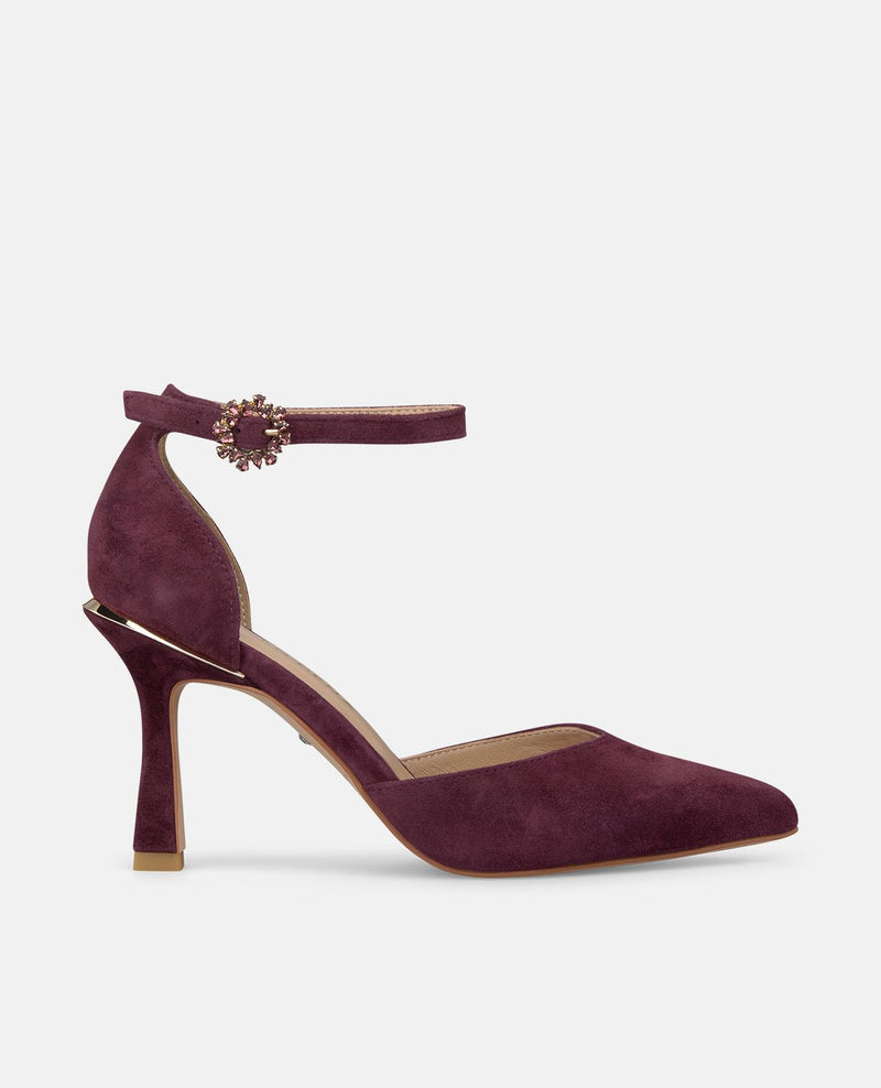 ZAPATO TACÓN ANTE CON CIERRE PULSERA