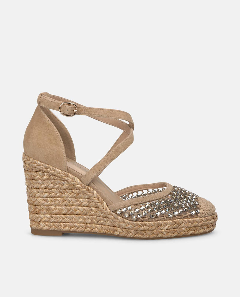 VALENCIAN SANDALS WITH METALLIC MESH