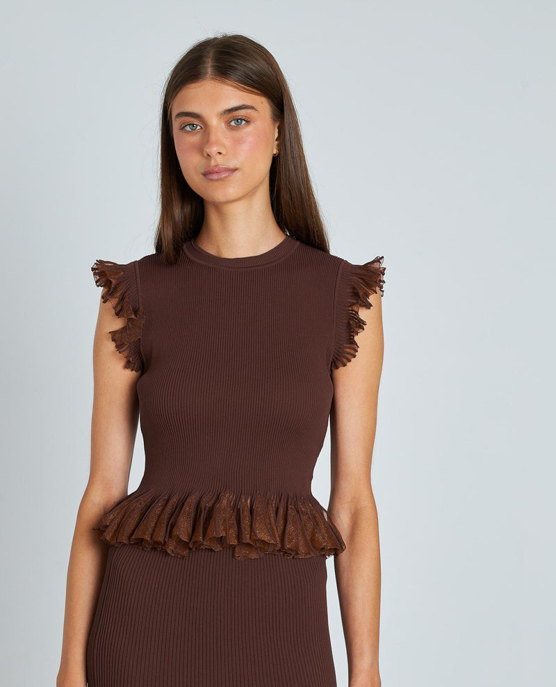 TOP VOLANTES METALIZADO