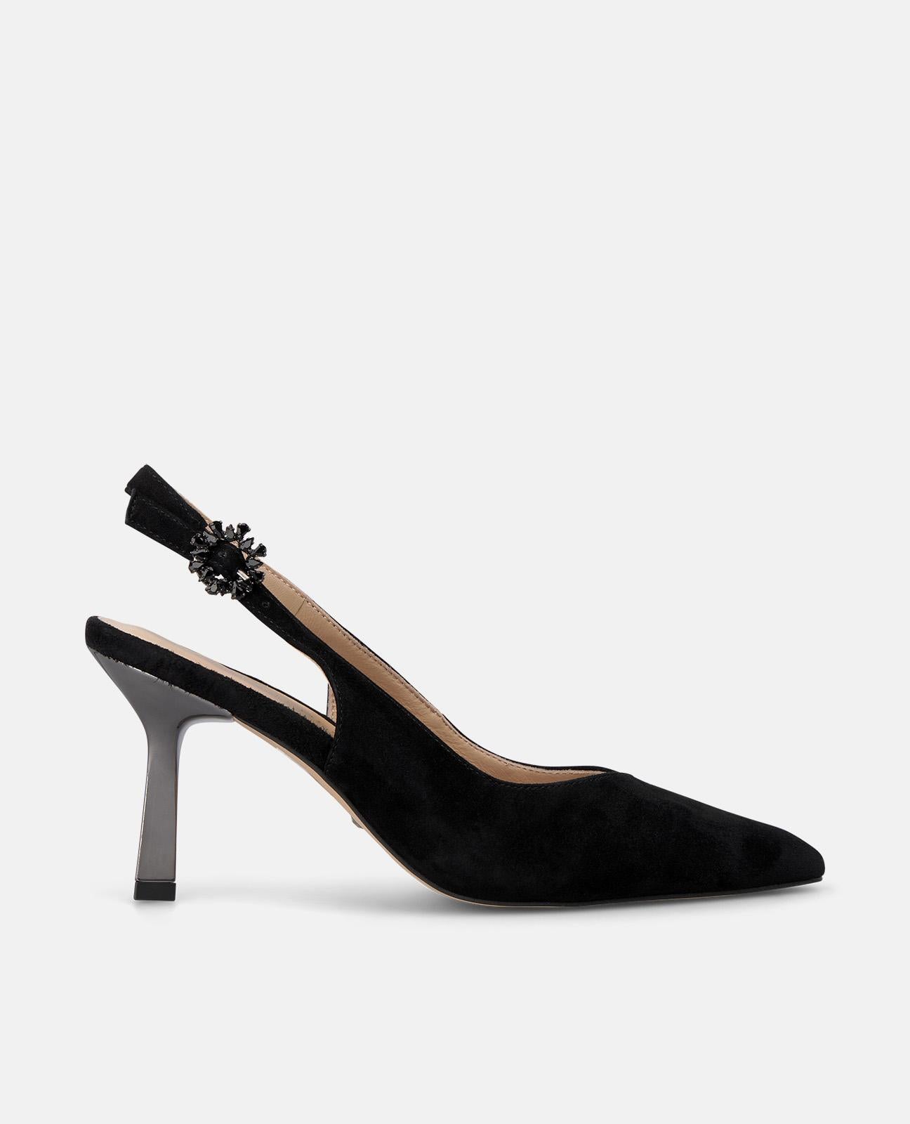 ZAPATO DESTALONADO DE ANTE CON PULSERA