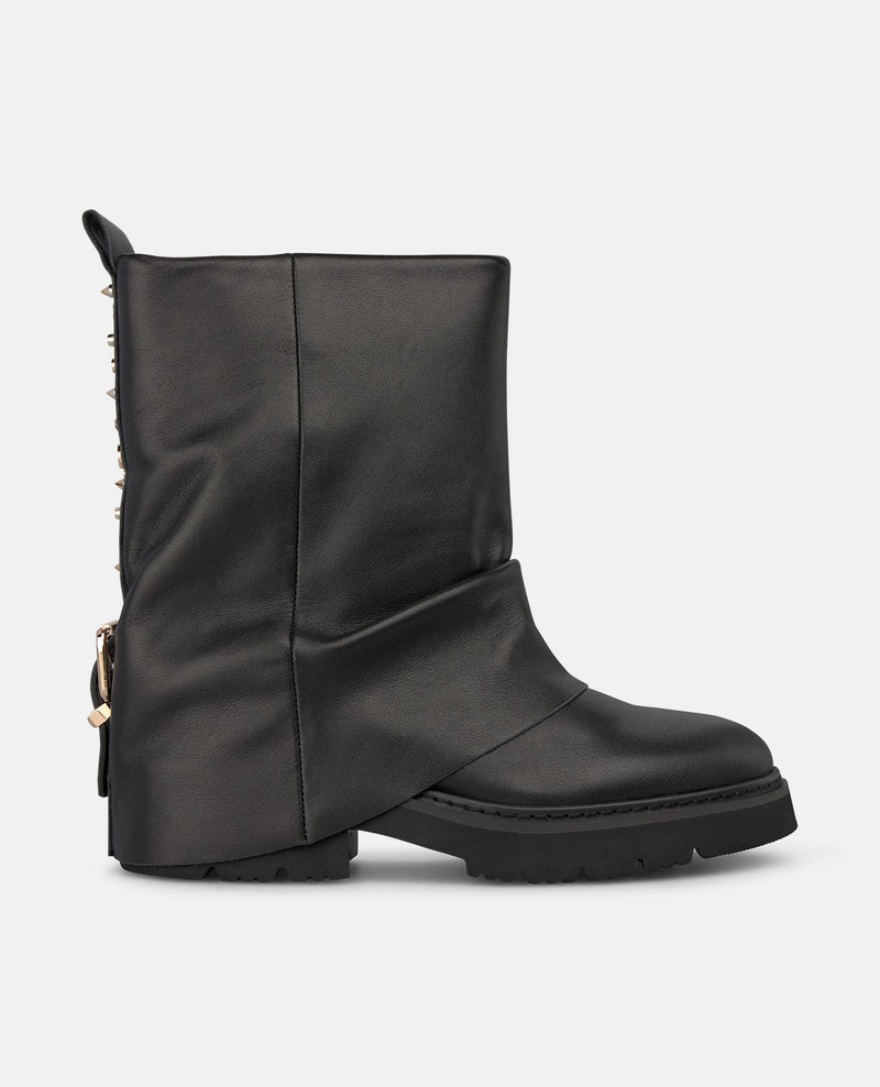 NAPA LEATHER MILITARY BOOTS WITH BUCKLE