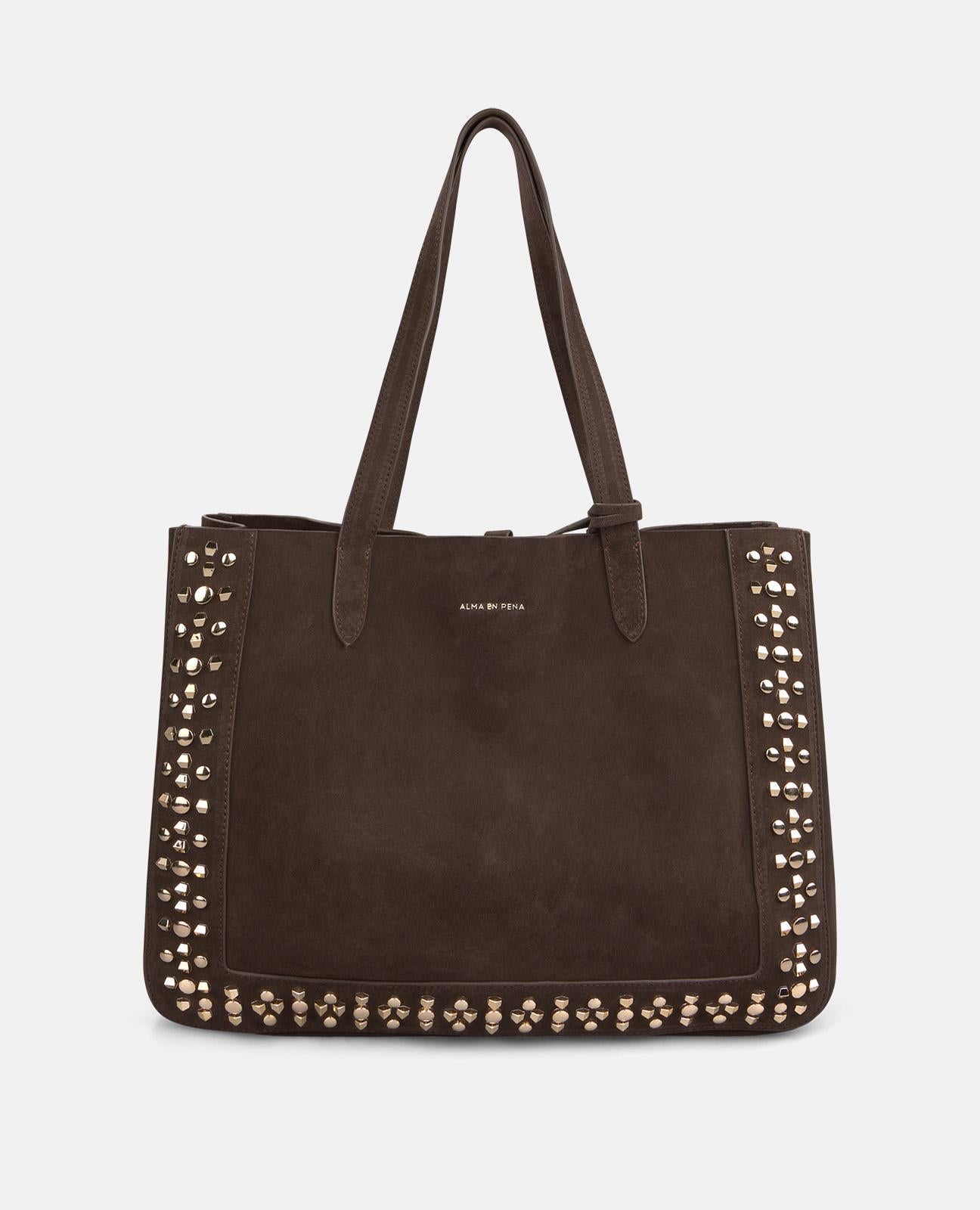 BOLSO SHOPPER PIEL CON TACHAS