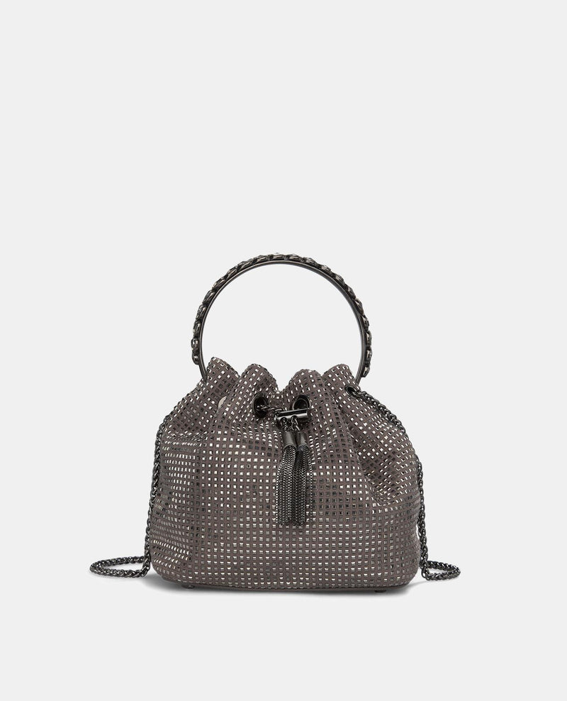 CHAPEAU MELON EN STRASS AVEC PENDENTIF