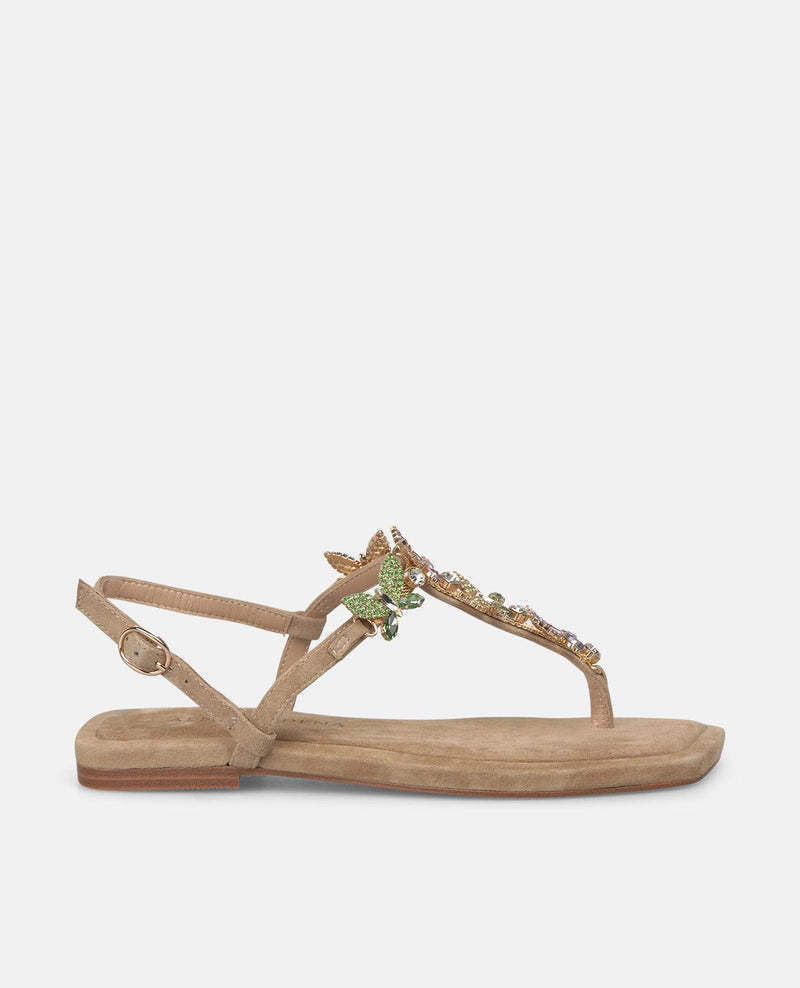 SANDALIA PLANA PEDRERIA