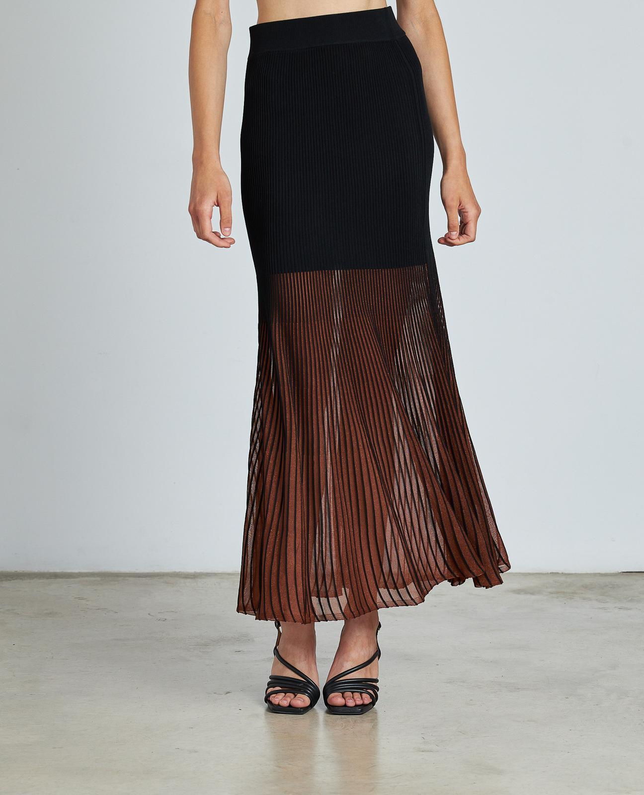 FALDA SEMITRANSPARENTE METALIZADA