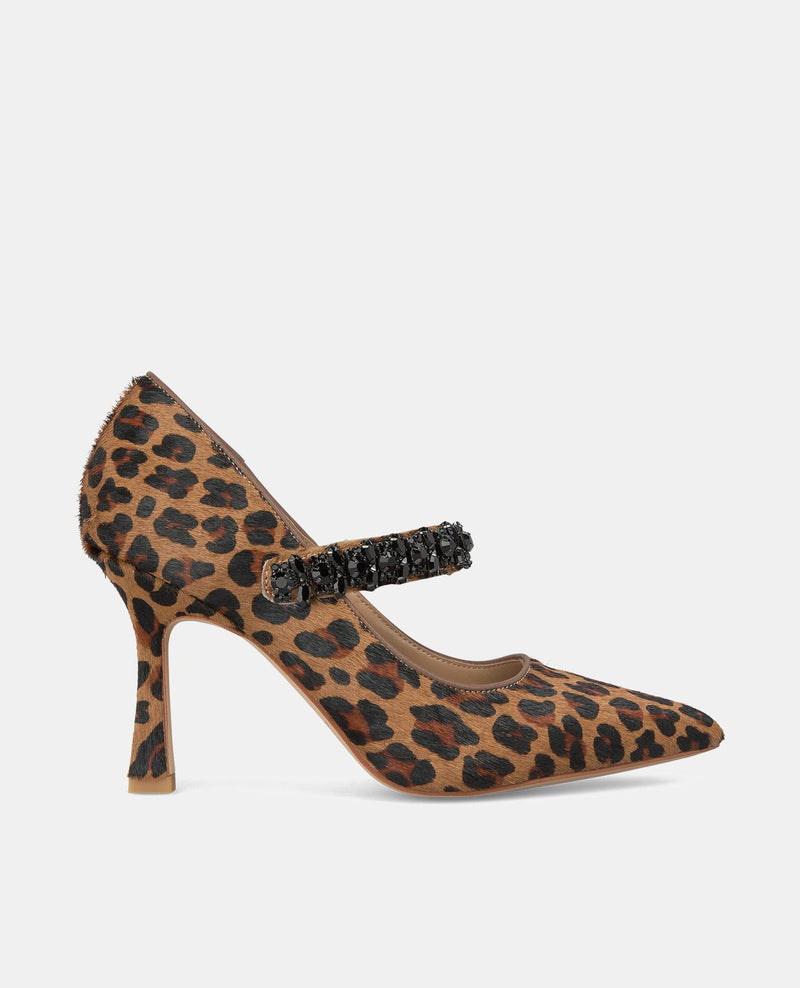 HOCHHACKIGER SCHUH MIT STRASSSTEINEN