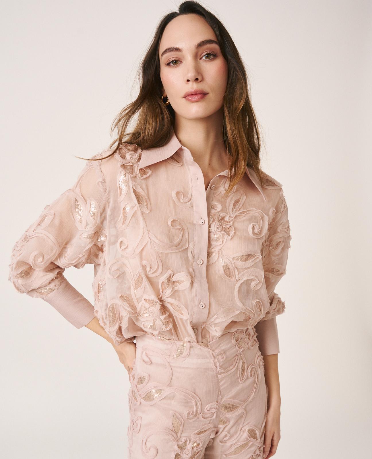 CAMISA LONGA BORDADA