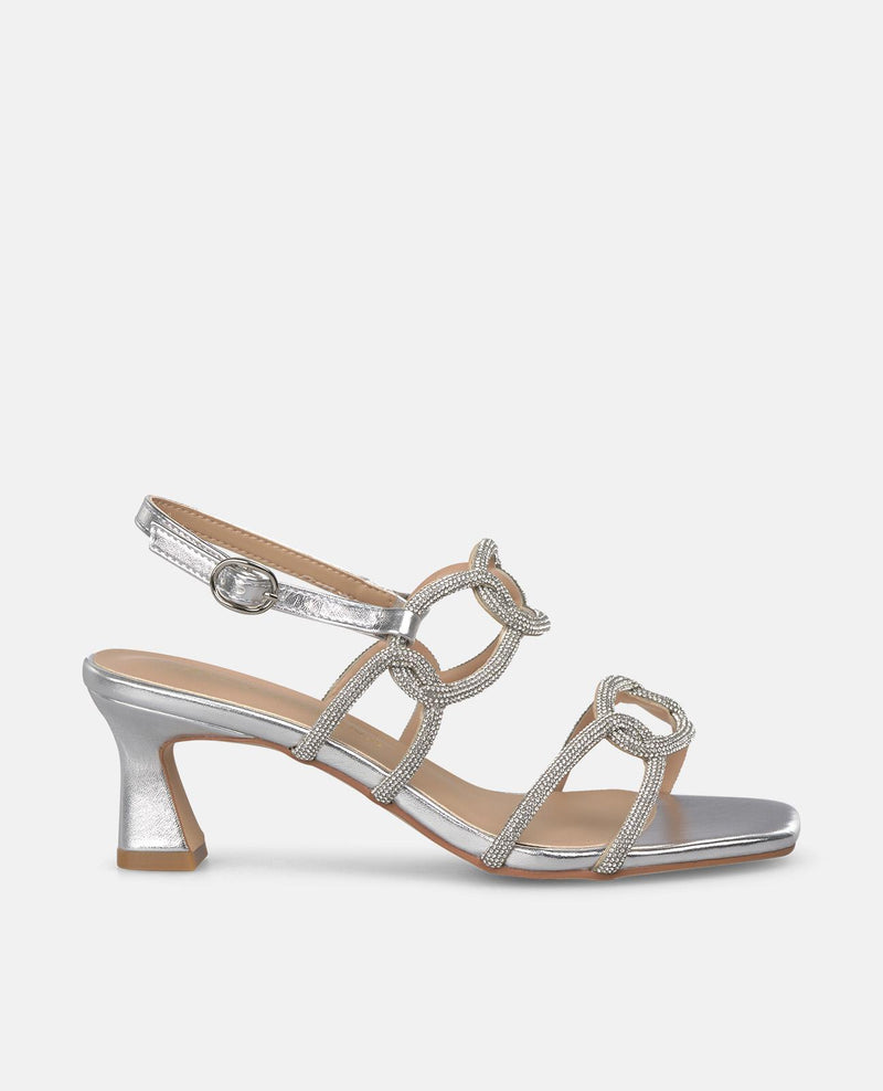 SANDALIA TACON MEDIO TIRAS CIRULARES