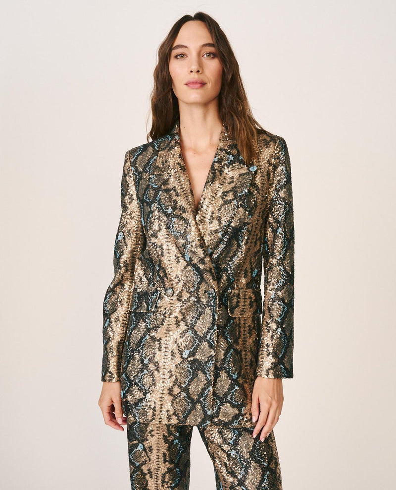 BLAZER LENTEJUELAS ANIMAL PRINT