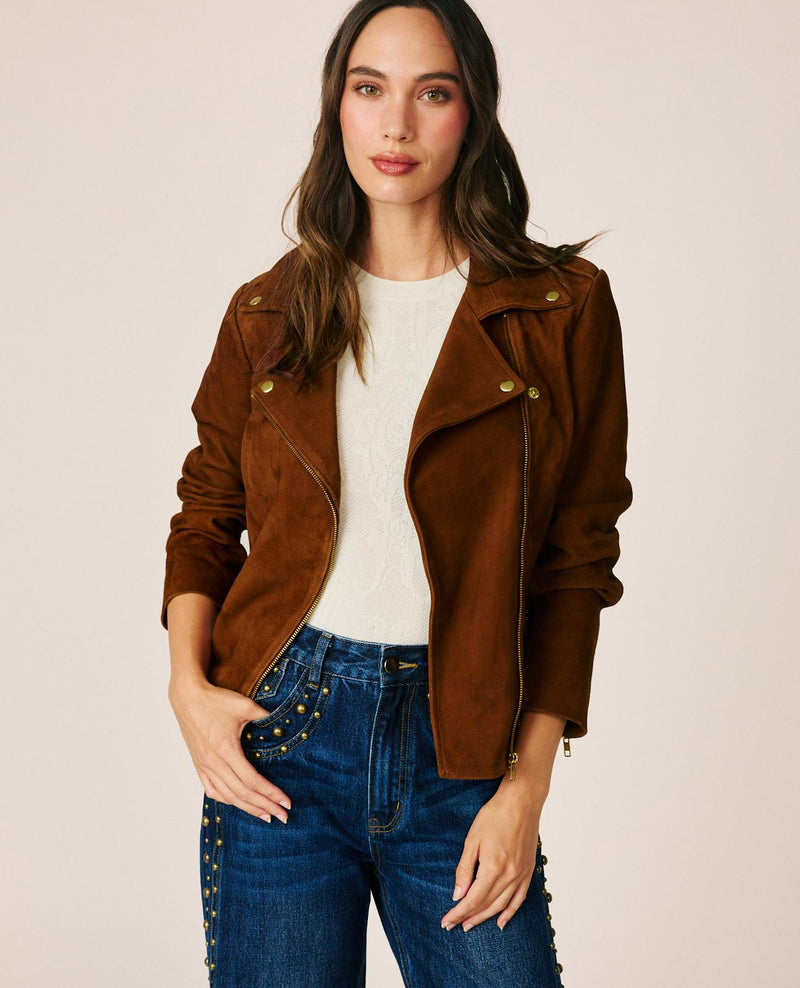 CHAQUETA BIKER DE ANTE