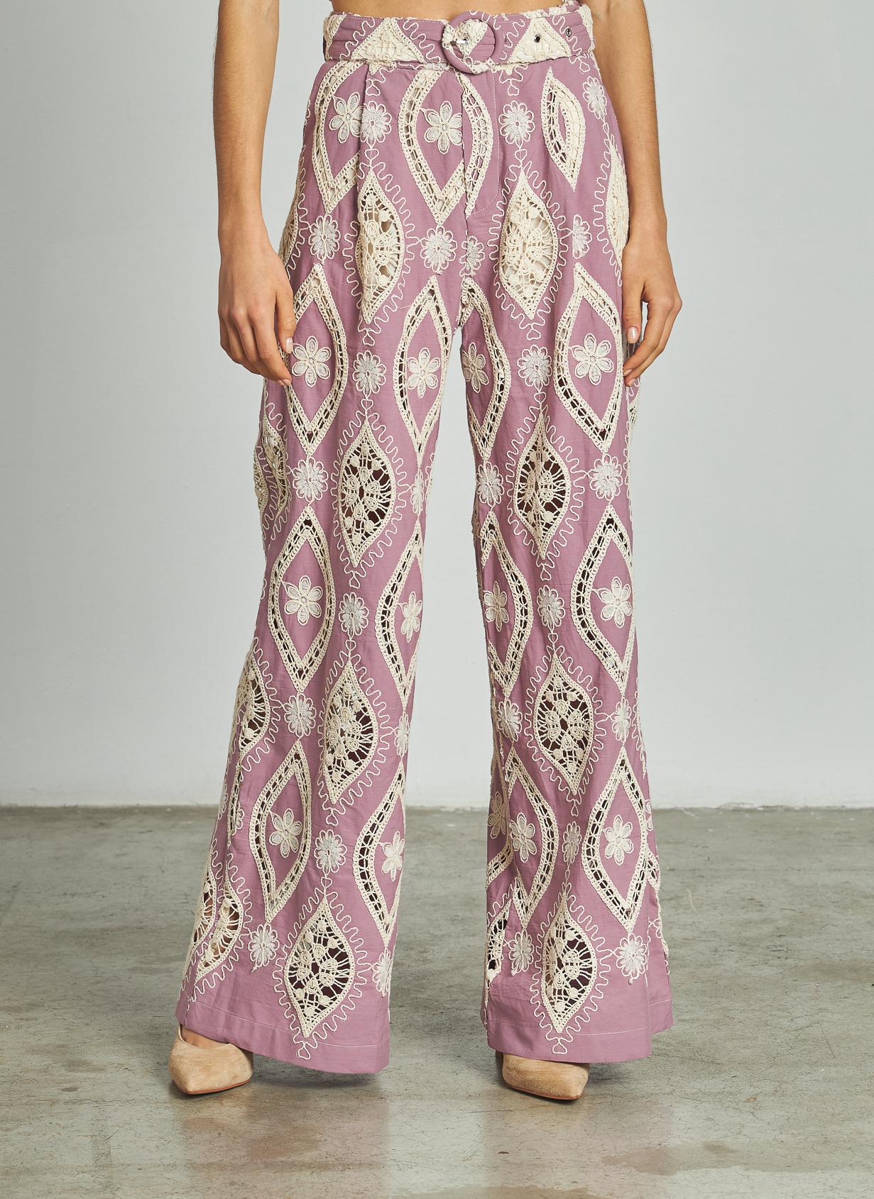 PANTALÓN LARGO BORDADO