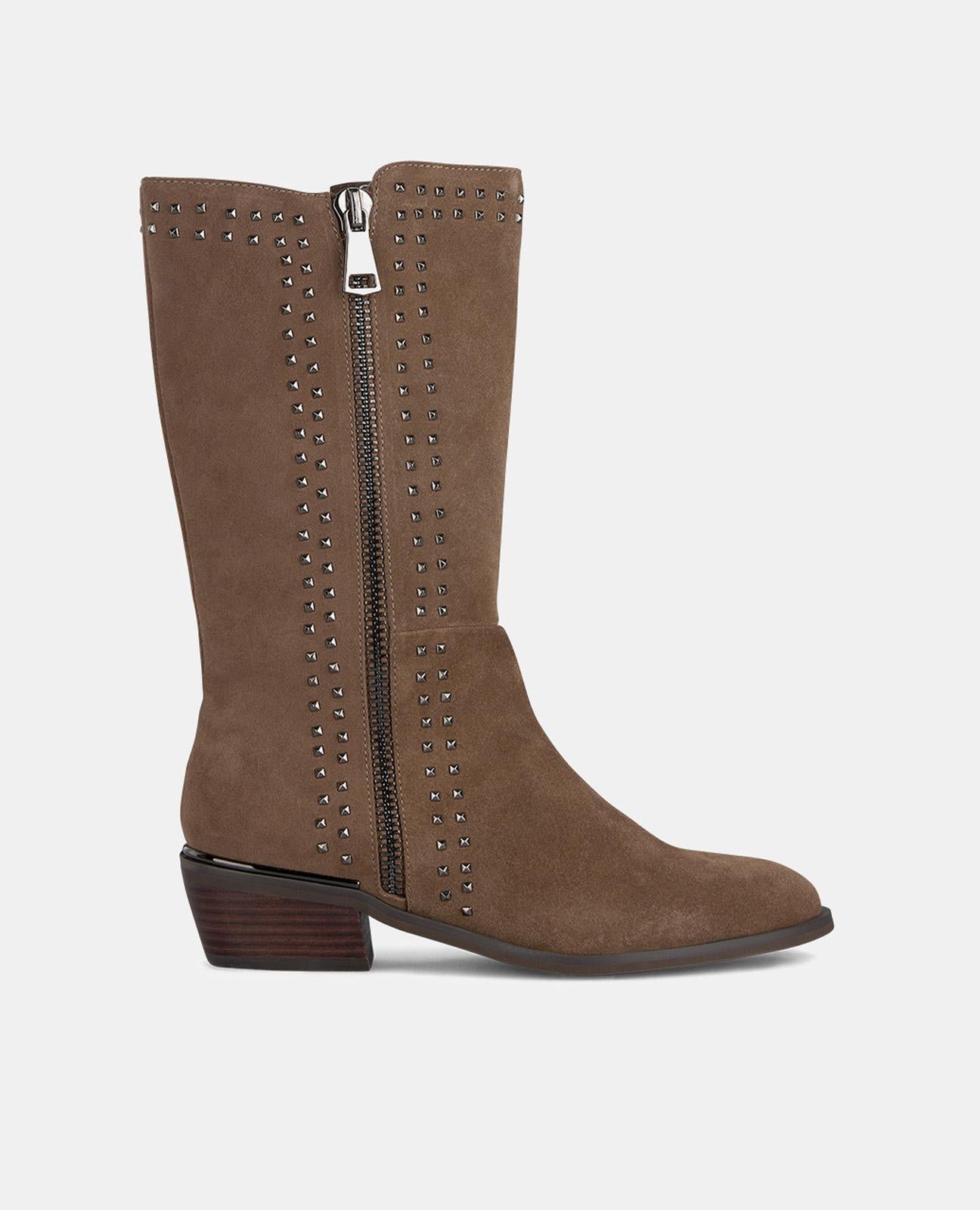 BOTTINES ZIPPÉES CLOUTÉES