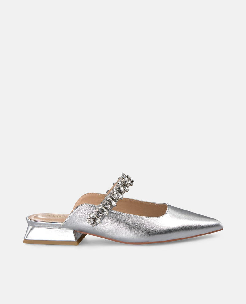 CHAUSSURE À TALON AVEC LANIÈRE EN STRASS