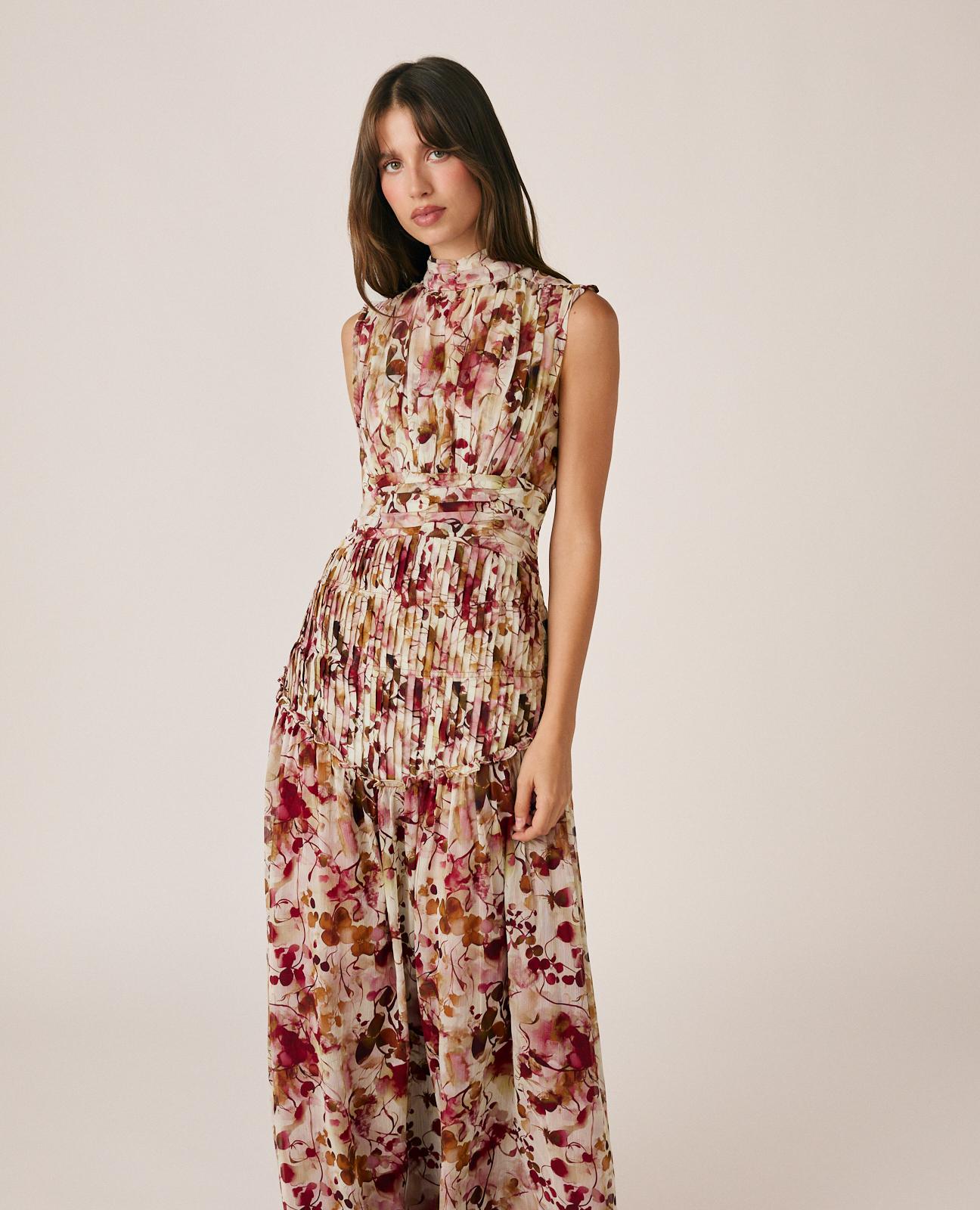 VESTIDO LARGO FLORAL