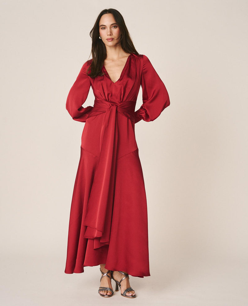 VESTIDO LONGO DE SATÉIN