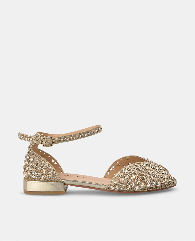 ARMBAND SANDALE MIT STRASSSTEINEN