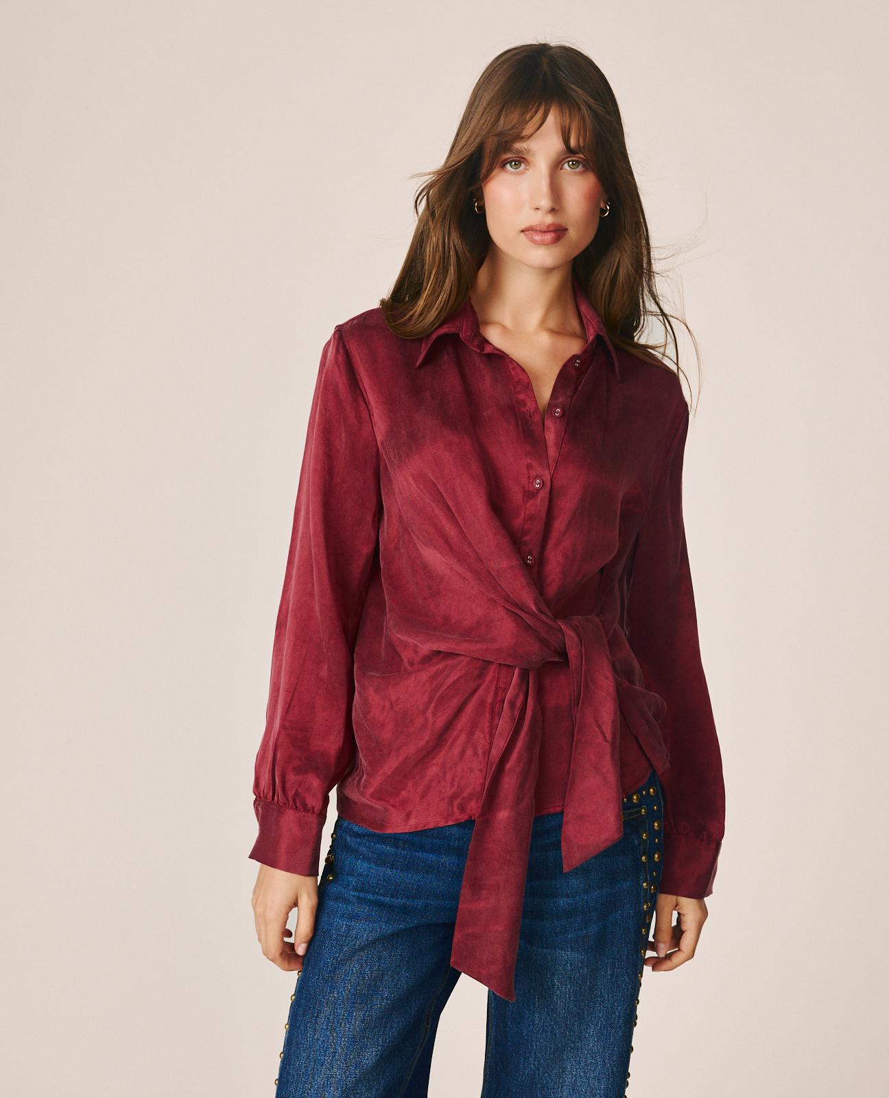 BLUSA SATÉN CAMISERA