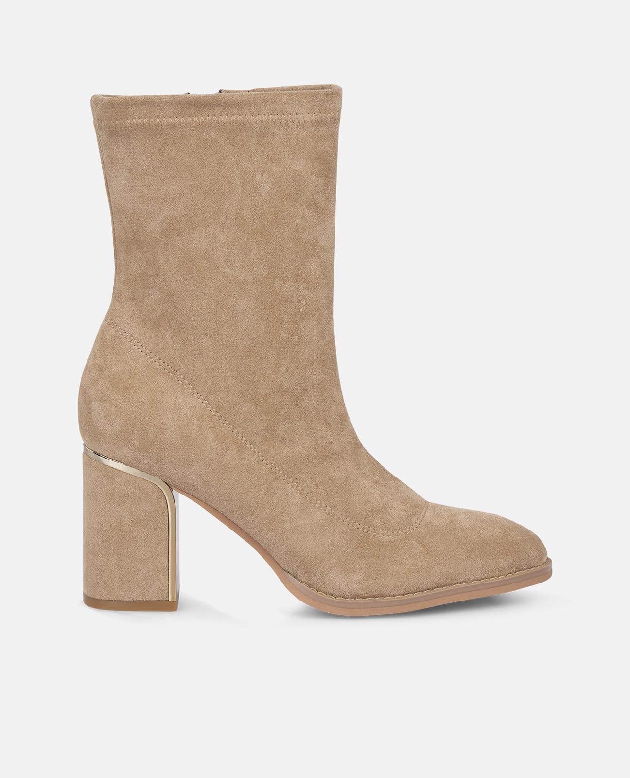 BOTTE DE CHEVILLE À TALON BLOC