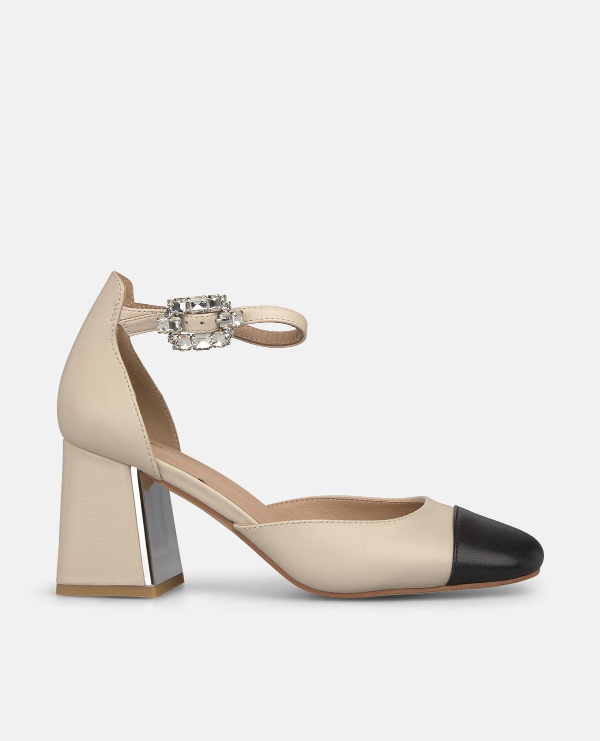 SALON HEELED TOE IN CONTRAST