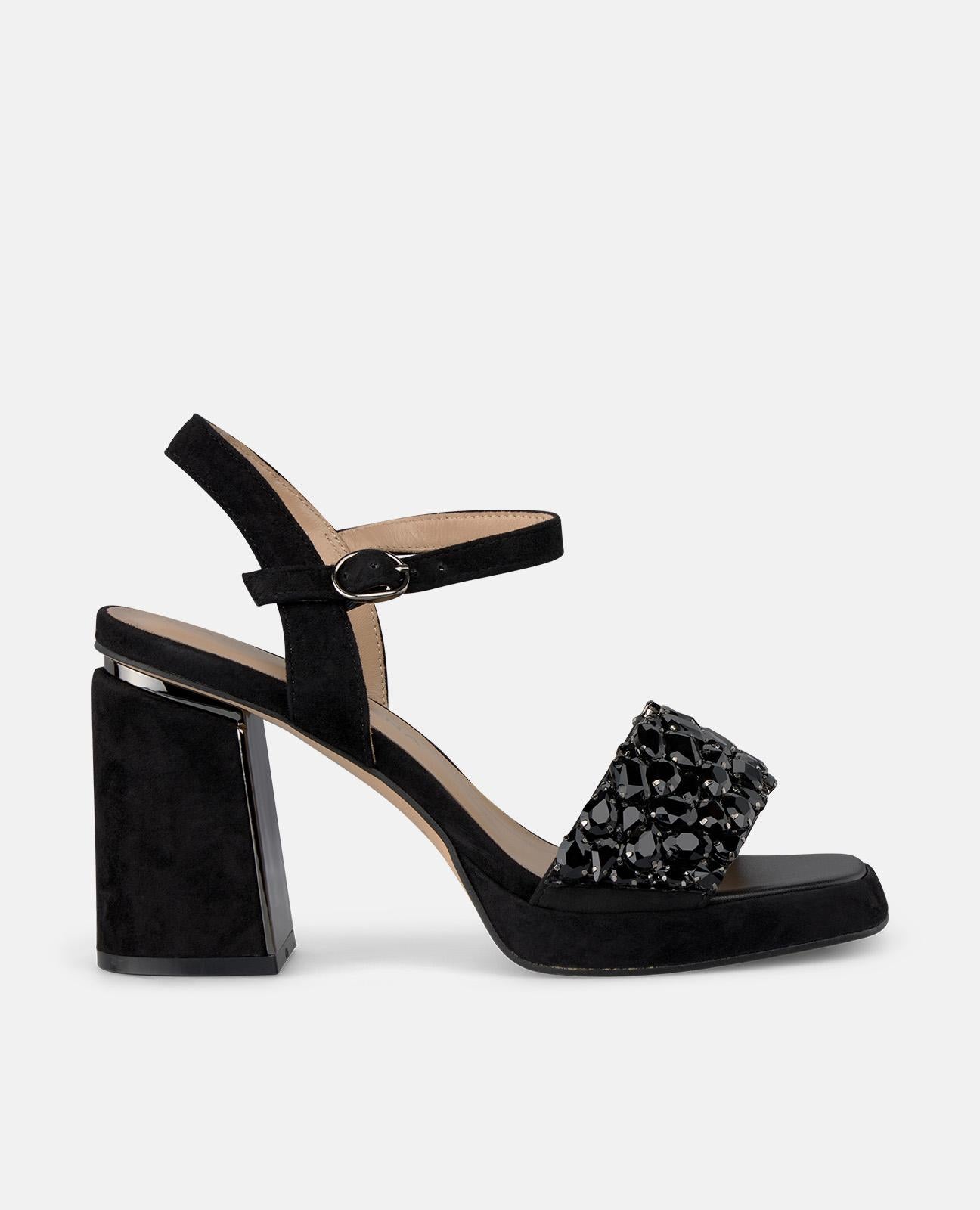SANDALE À TALON PERLÉ