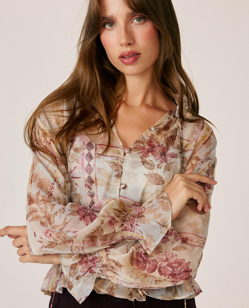 BLUSA GASA FLORAL