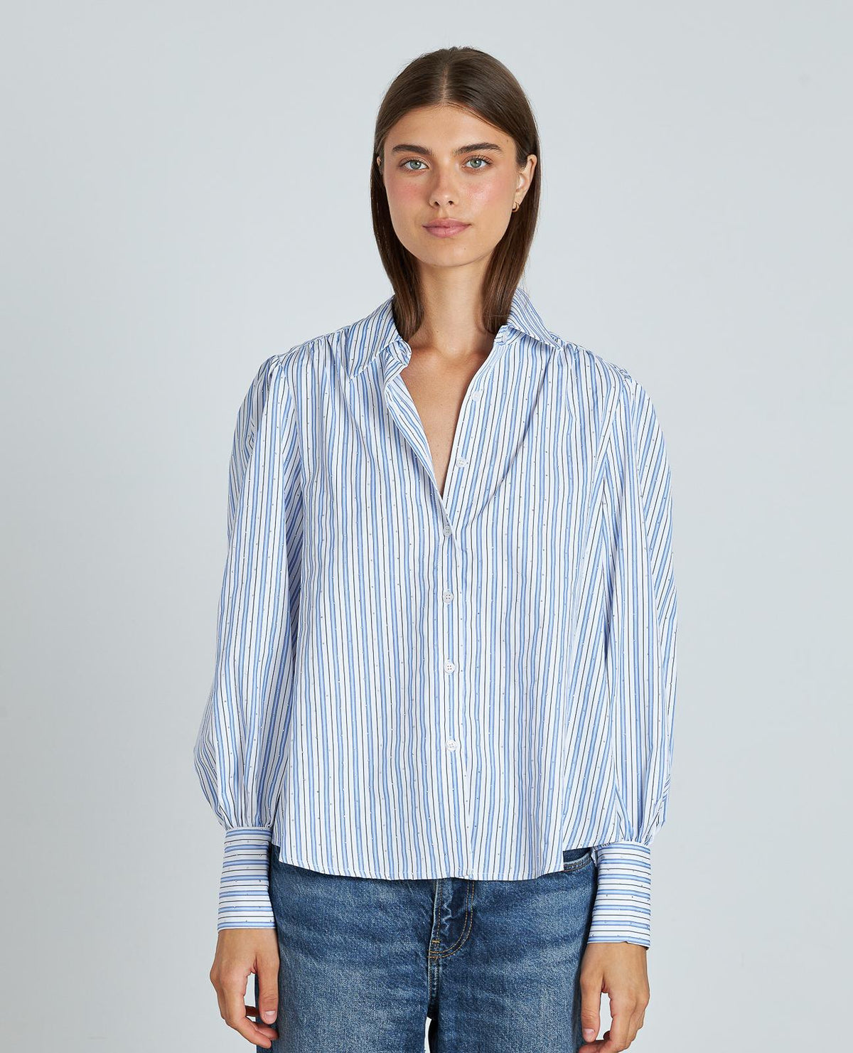 CAMISA RAYAS PEDRERÍA