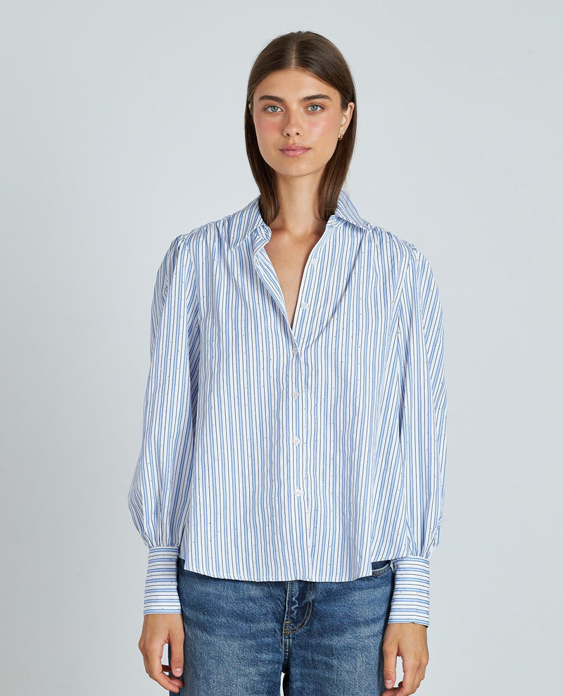 CAMISA RAYAS PEDRERÍA