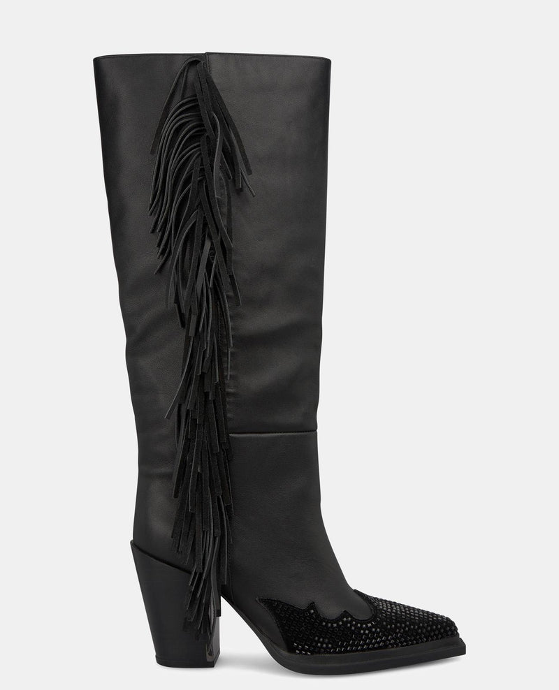 STIEFEL MIT SEITLICHEM FRANSENABSATZ