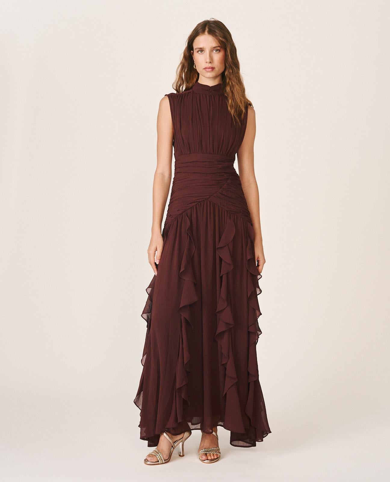 VESTIDO LARGO VOLANTES