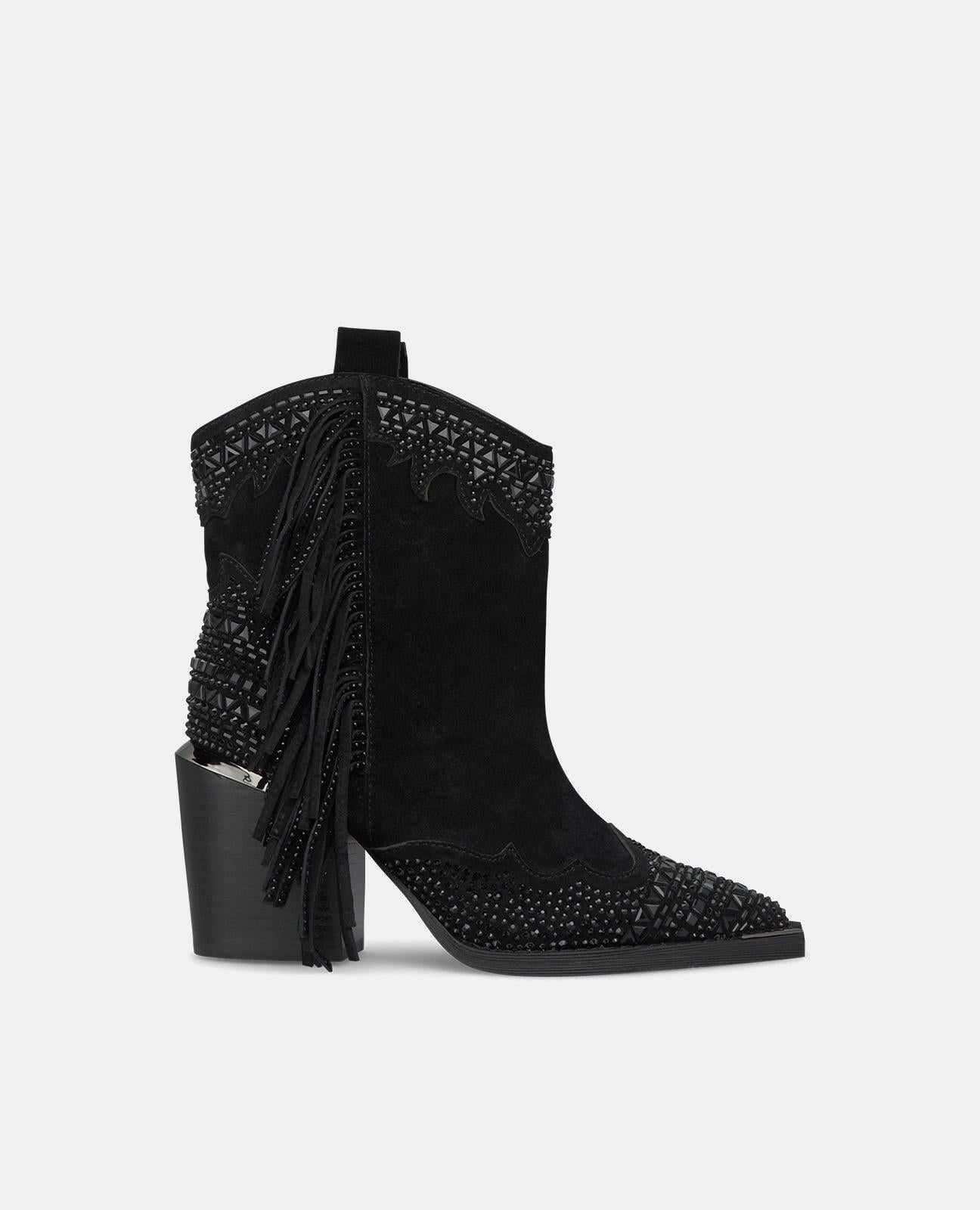 BOTTE DE CHEVILLE AVEC FRANGES LATÉRALES