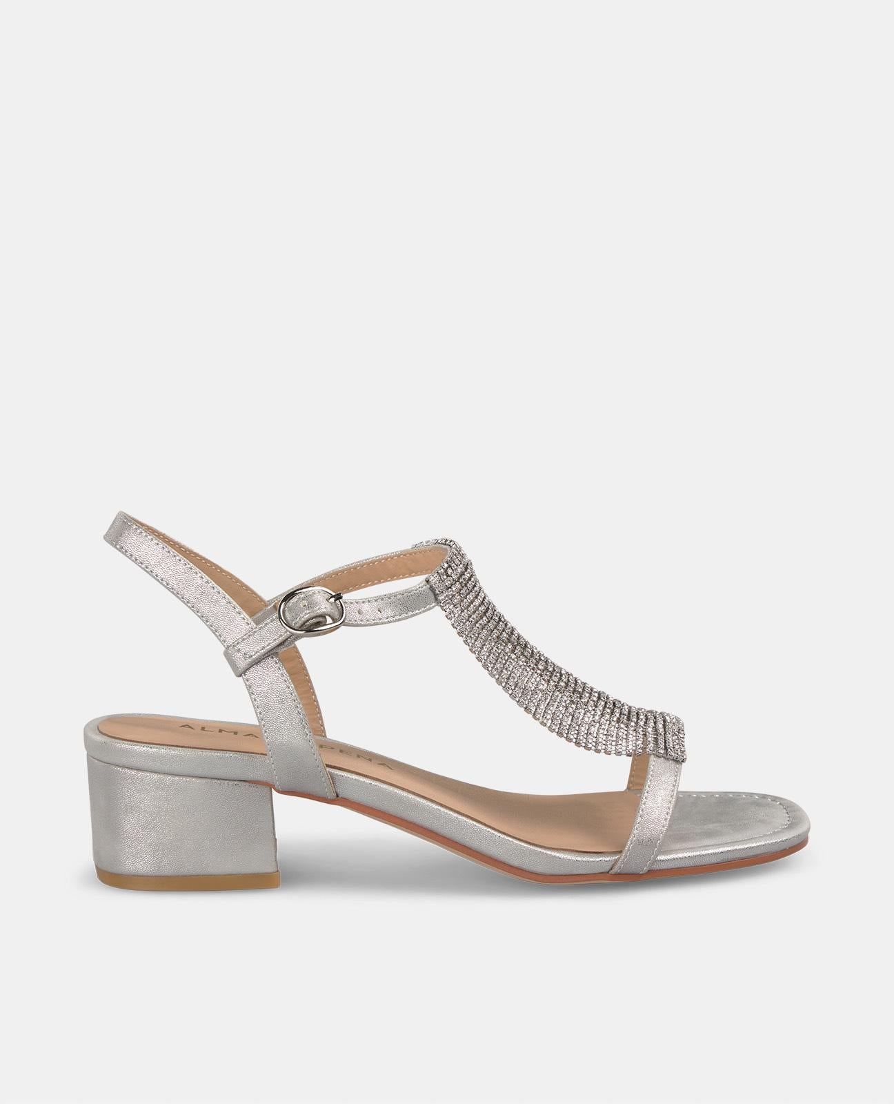 SANDÁLIA MAYA COM SALTO DE STRASS