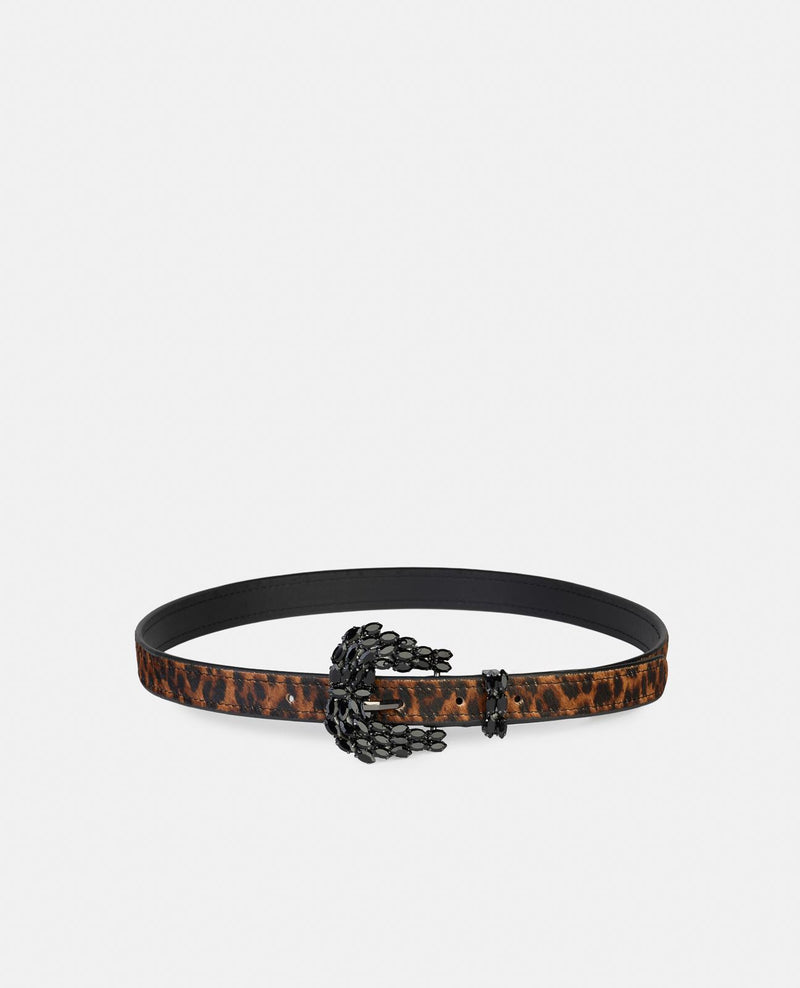 PRINTED BELT WITH JEWEL BUCKLE