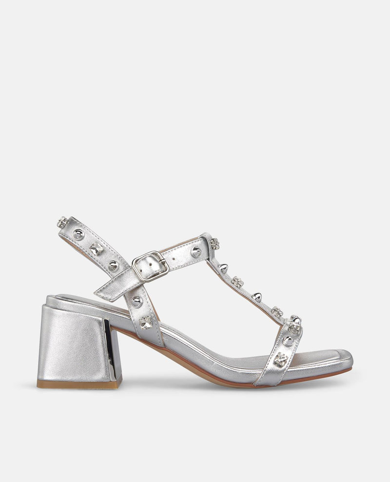 SANDALIA METALIZADA PEDRERIA