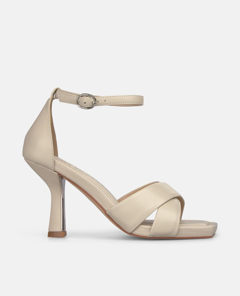 CROSS-STRAP HEEL SANDAL
