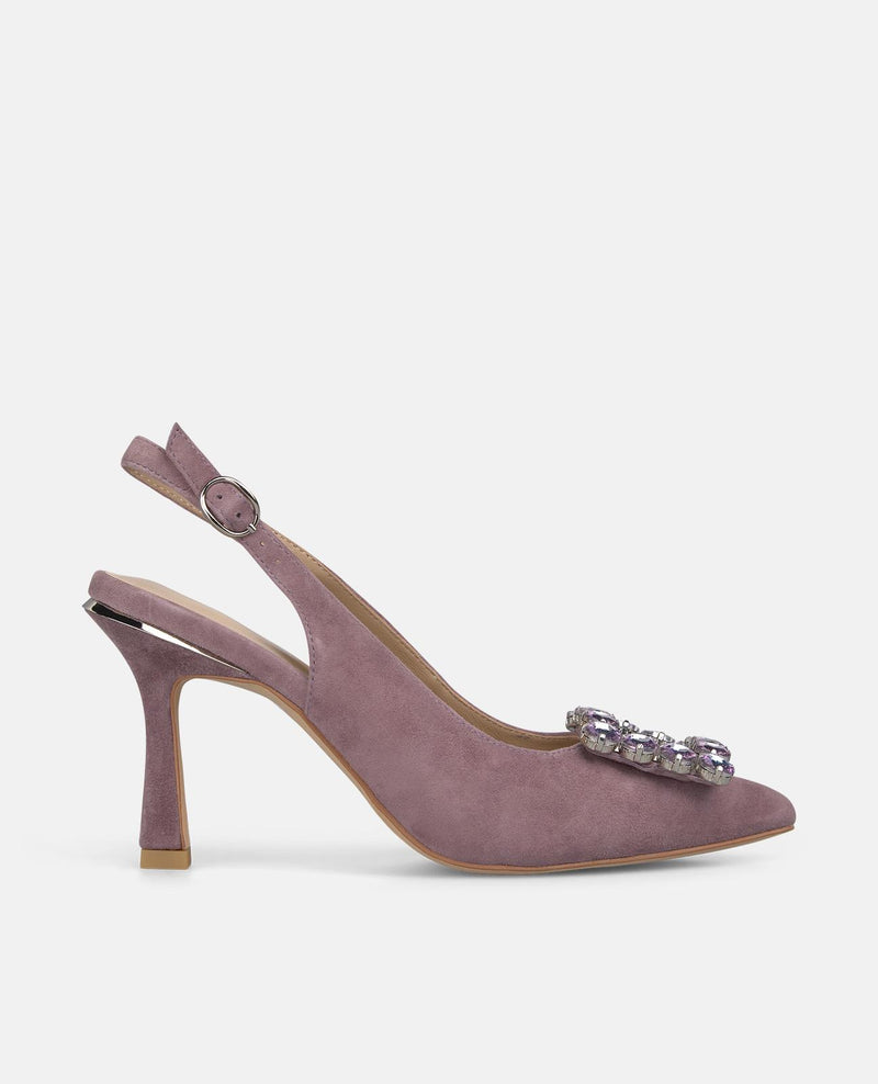 FLAT HEELED SHOE WITH Rhinestone Buckle
