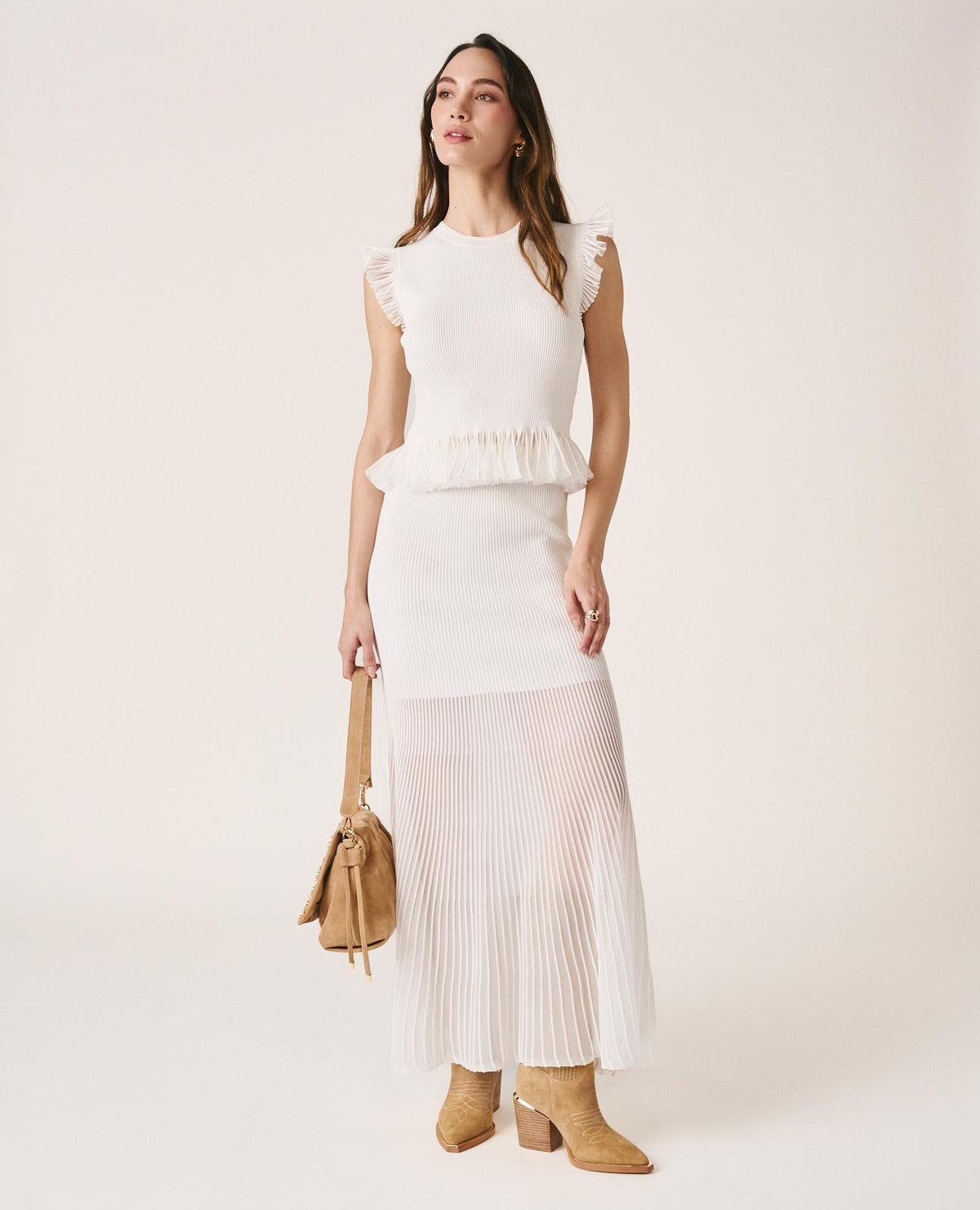 SHINY KNIT SKIRT