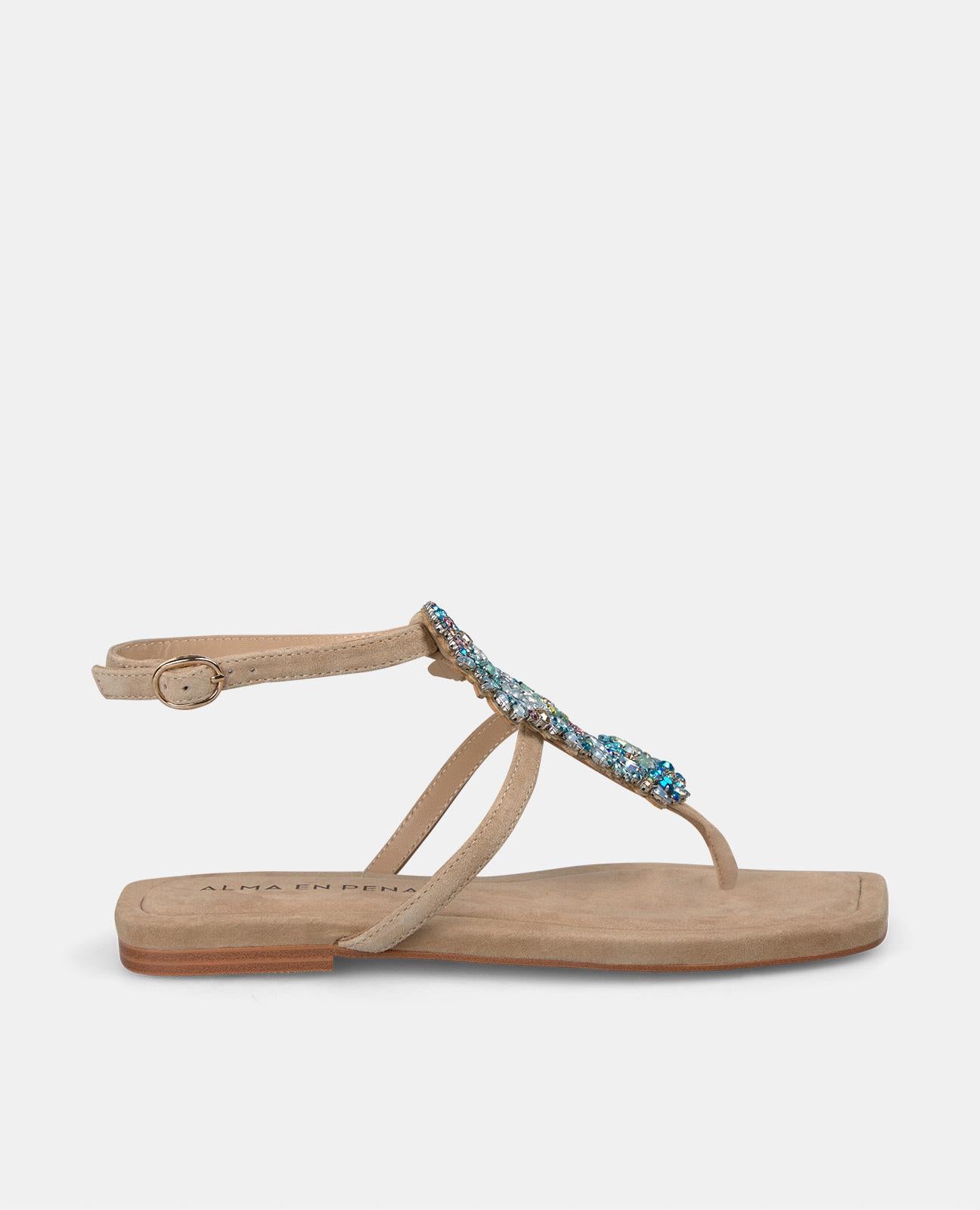 SANDALIA DETALLE MAR PEDRERÍA