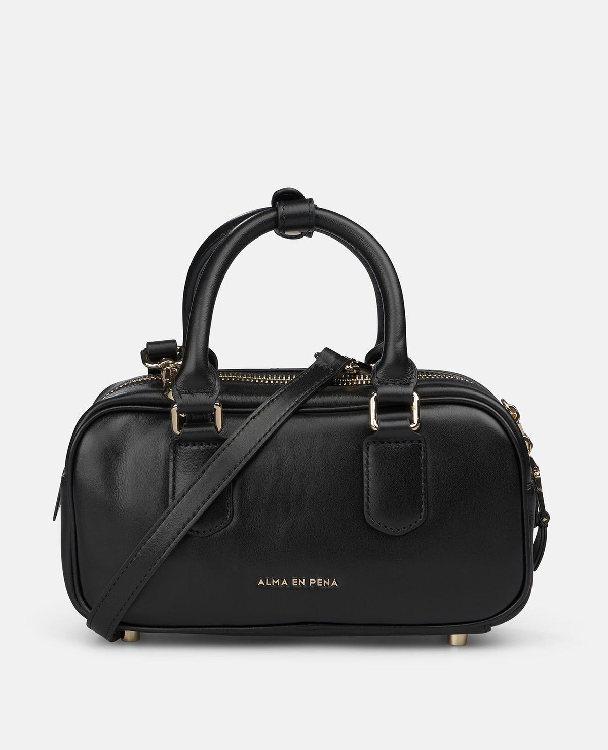 BORSA DA BOWLING IN PELLE DI CAPIRA