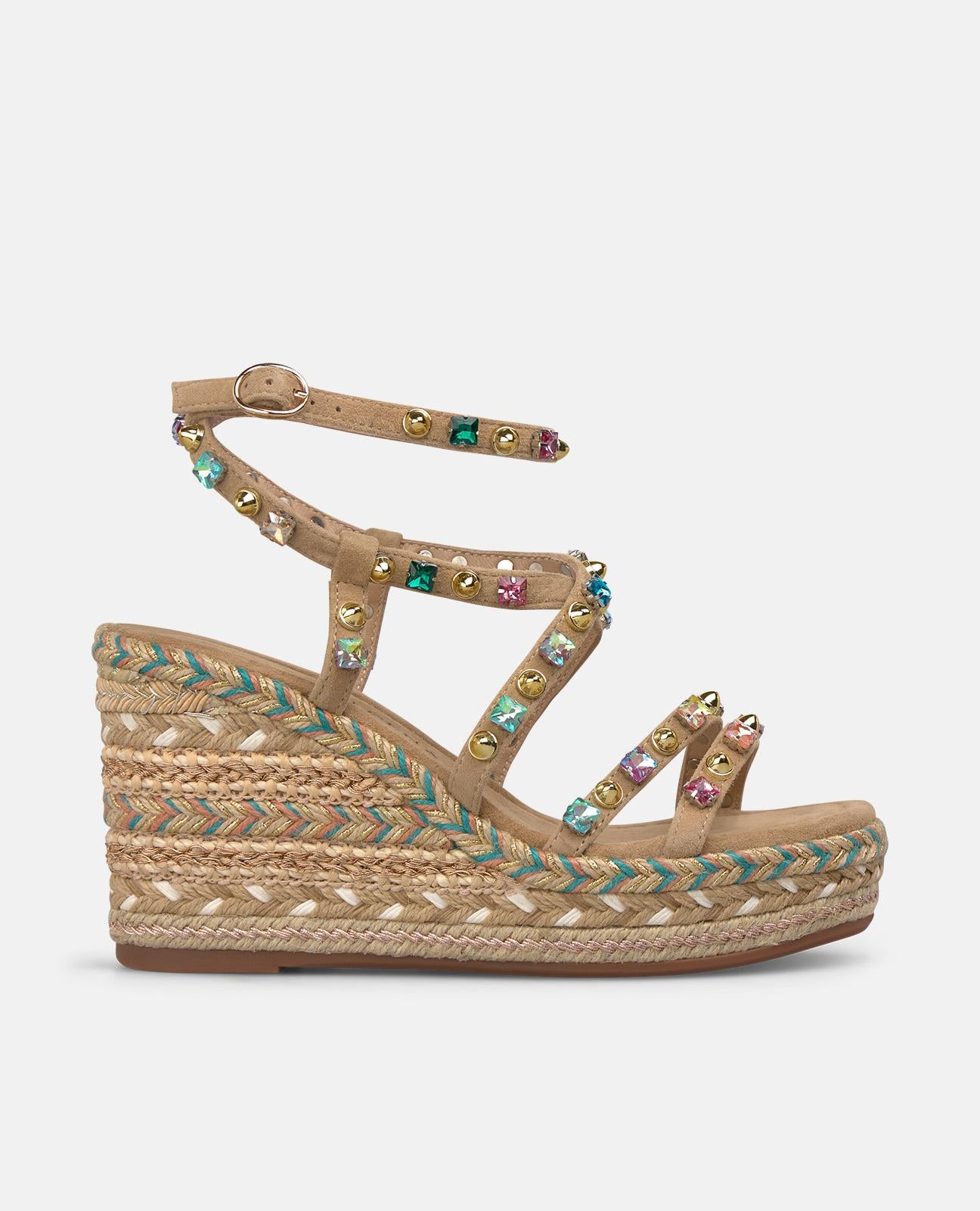 MULTI-STRAP ESPARTO SANDAL