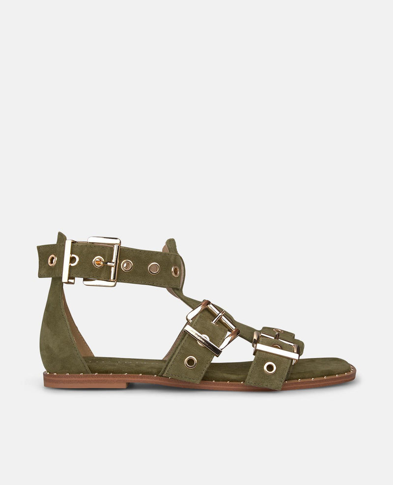 SANDALIA PLANA CON HEBILLA ANCHA