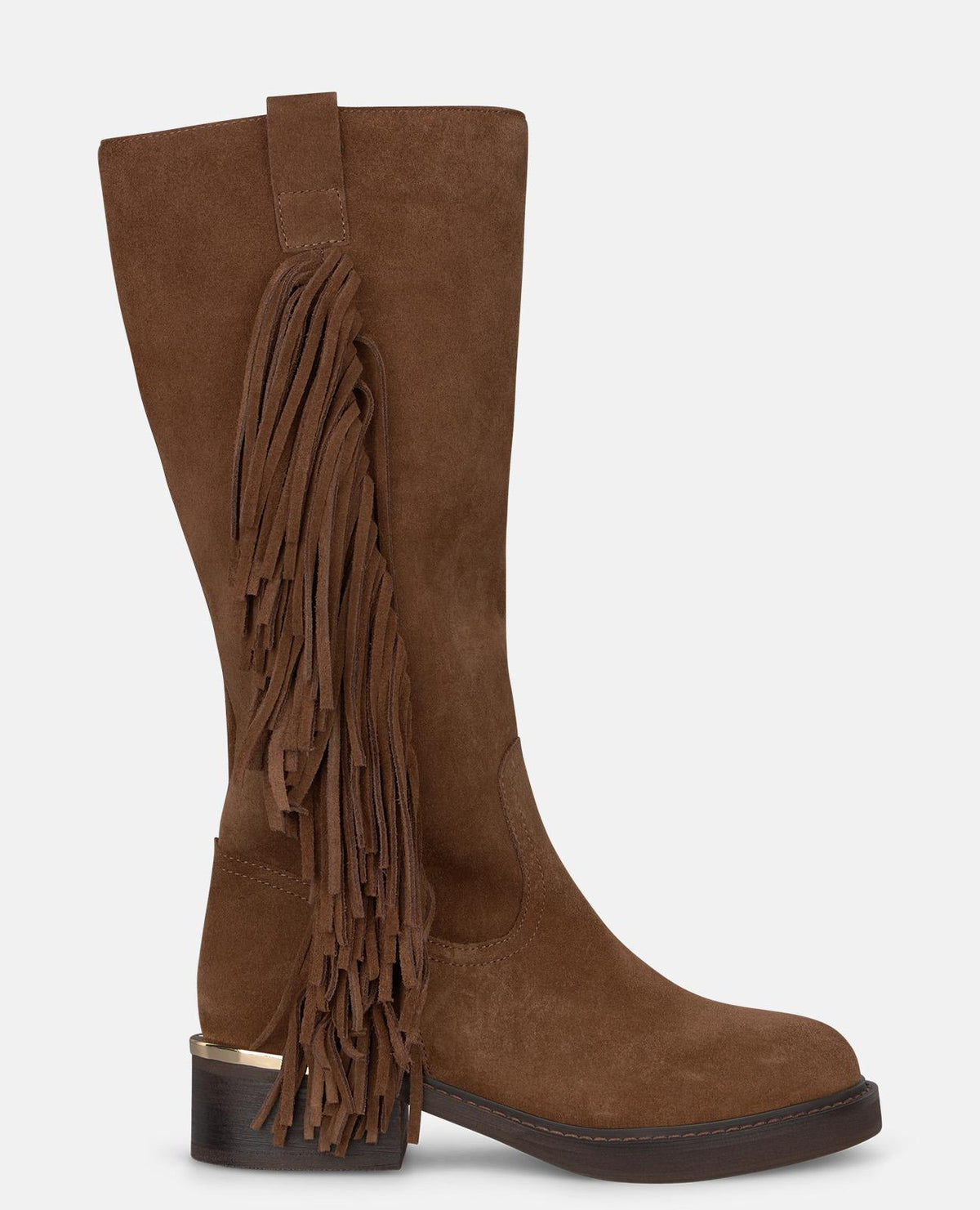 LEATHER BOOTS WITH FRINGE