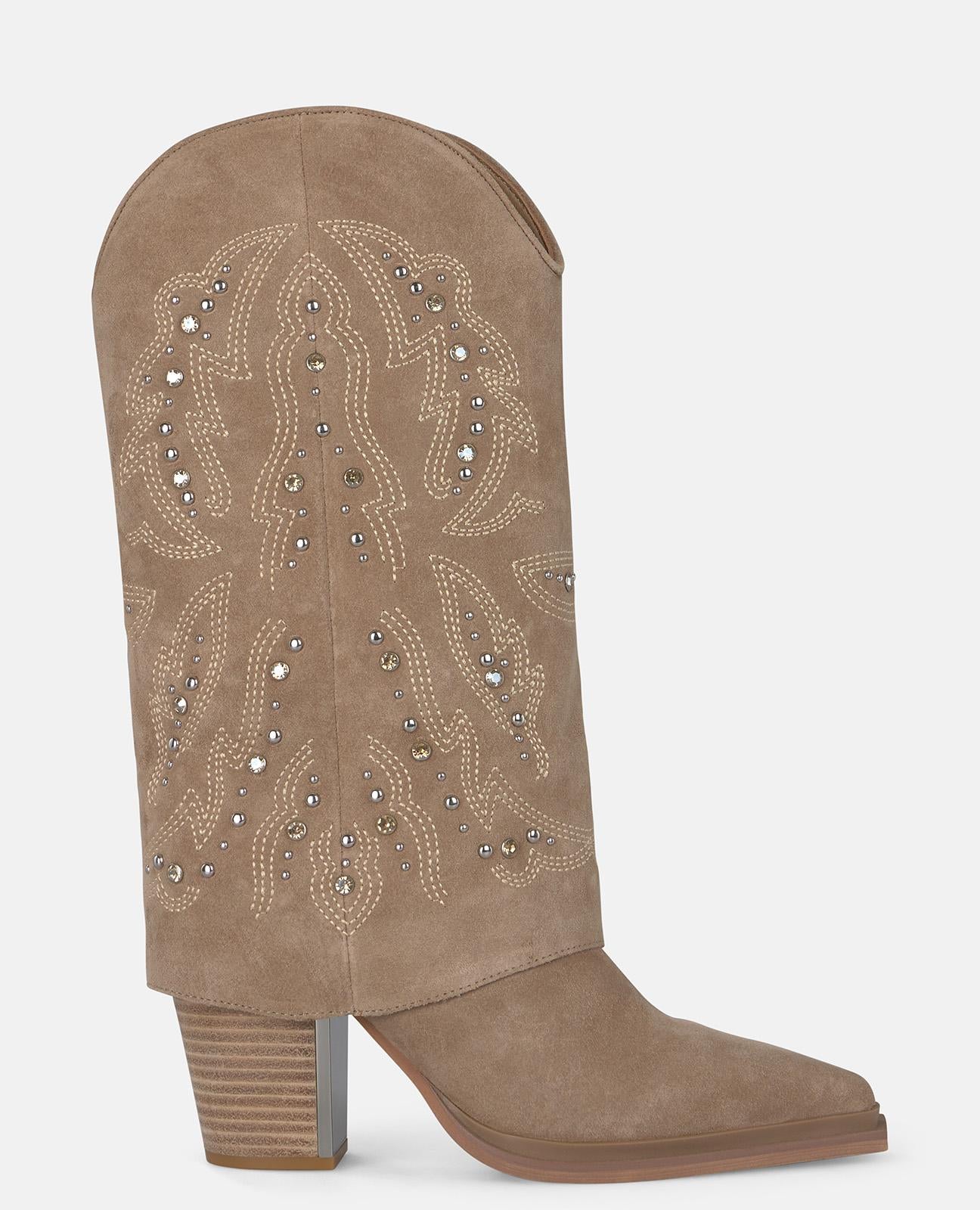 EMBROIDERED GAITER BOOT
