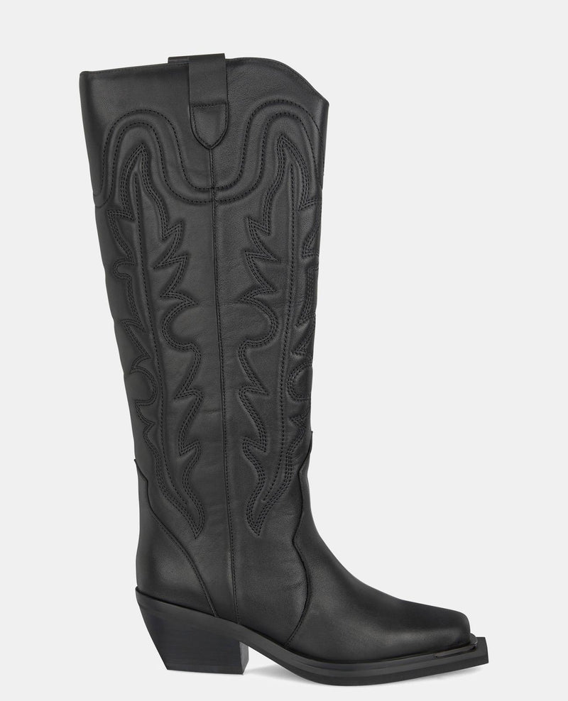 BESTICKTER STIEFEL MIT WEITEM SCHAFT