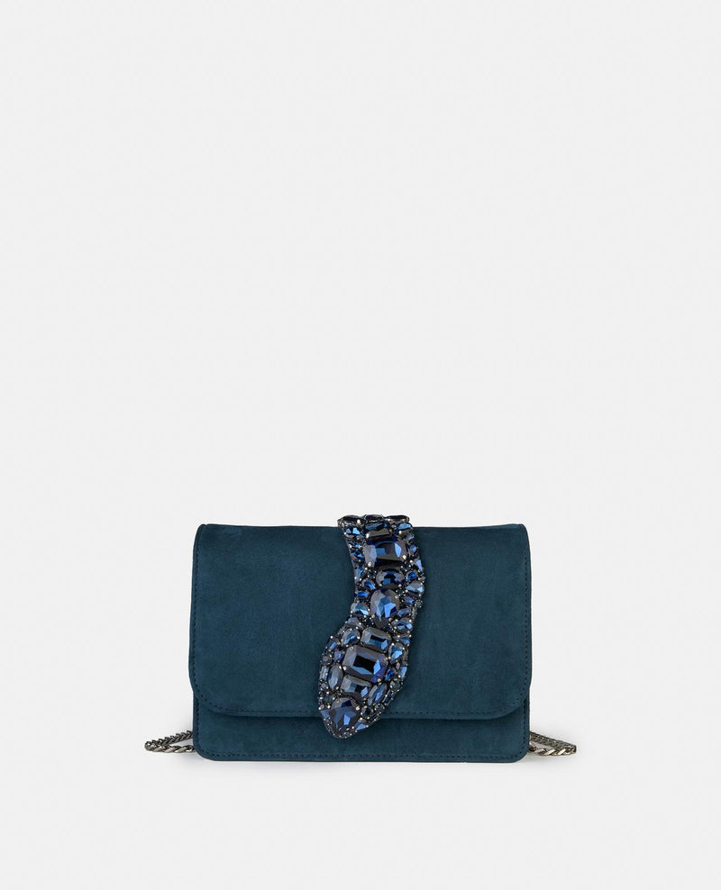 BORSA A TRACOLLA CON RIBBETTO SERPENTE