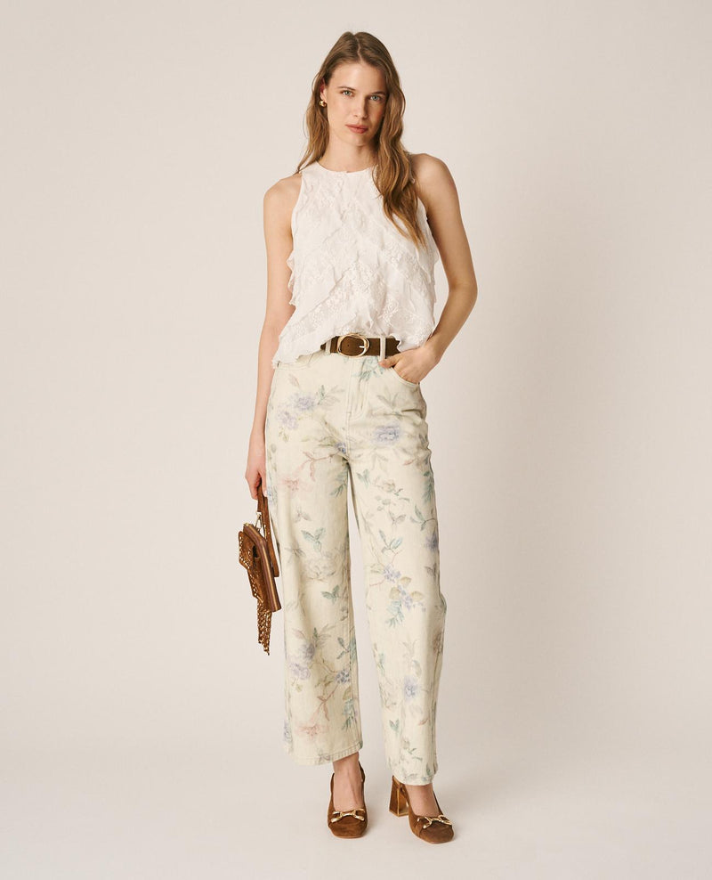 FLORAL PRINT TROUSERS